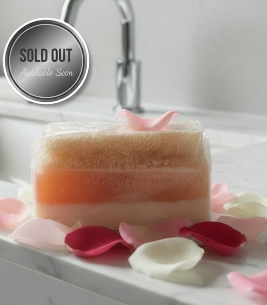 Rozenwater & Geitenmelk Pompoenvezelzeep – Handgemaakte Natuurlijke Zeep 140 g
