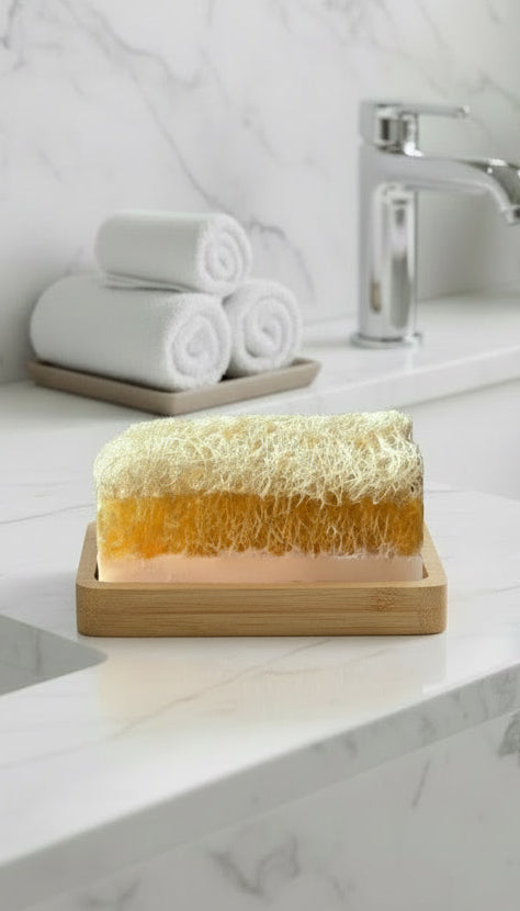 Ezelinnenmelk & Honing Pompoenvezelzeep — Handgemaakte Natuurlijke Zeep 140 g